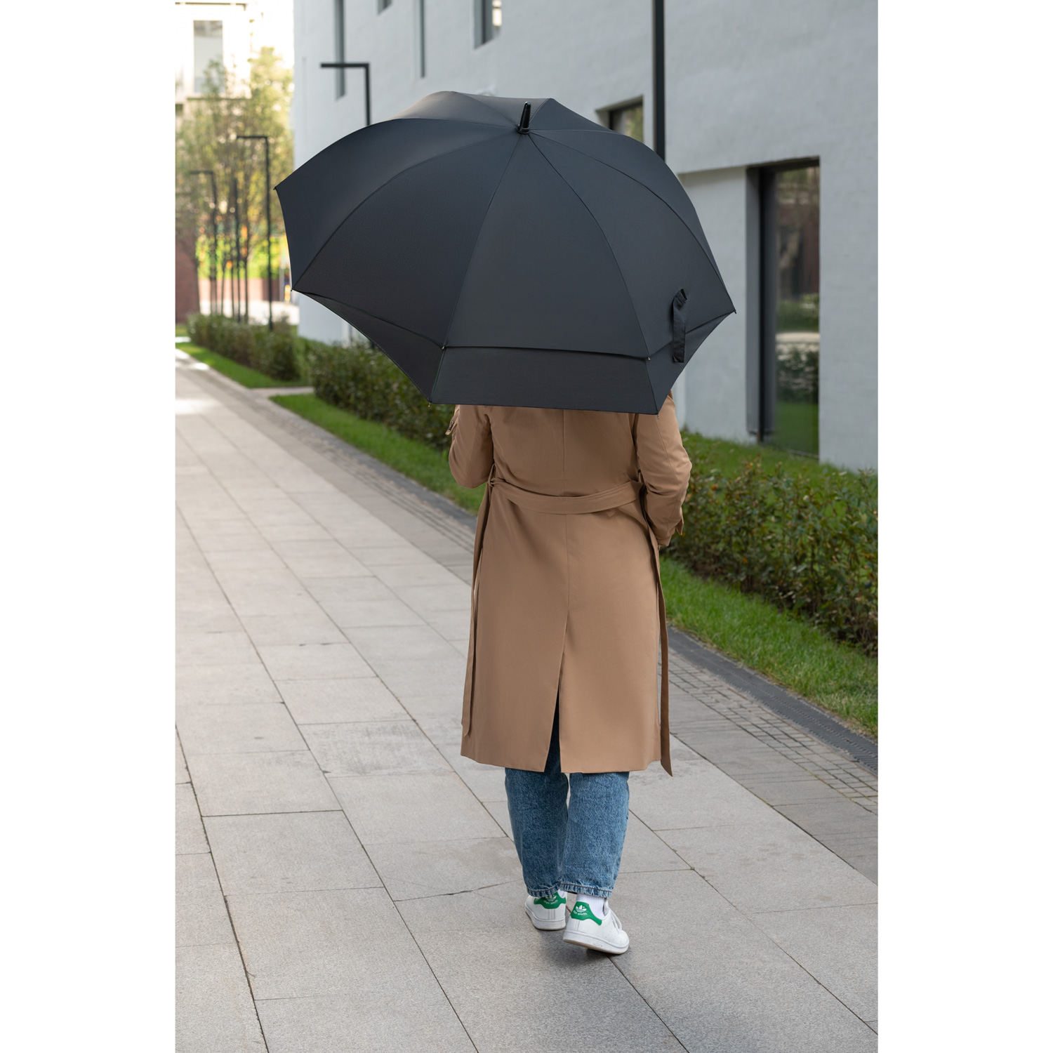 Зонт-трость Дюна (Dune), черный-6