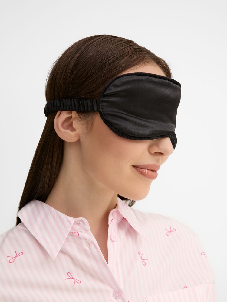 Двухстороняя маска для сна Veluto, черная-4