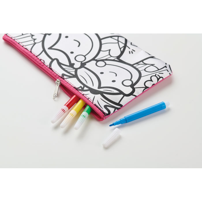 Пенал-раскраска, детский розовый-2