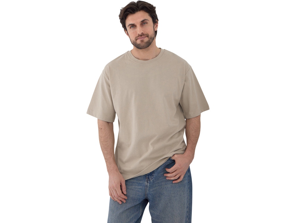 Футболка Kyoto из джерси 180 г/м2 с пич отделкой, унисекс, оливковый-6