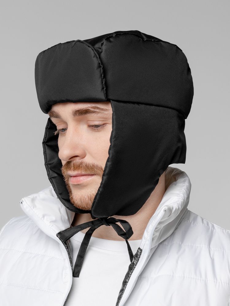 Шапка-ушанка Shelter, черная-6