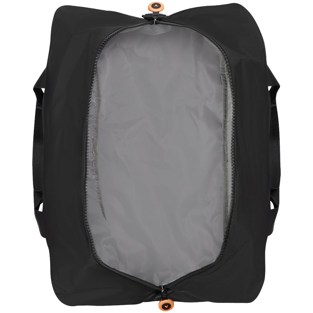 Сумка дорожная Compact Neon, черная с оранжевым-2