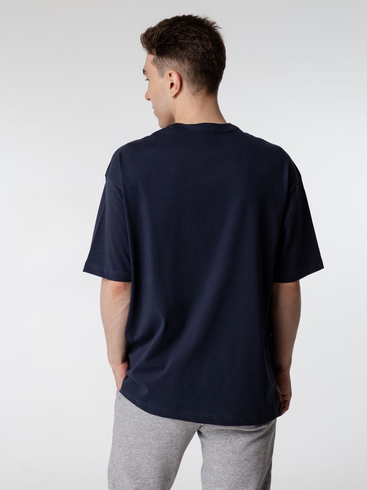 Футболка оверсайз мужская Boxy Men, синяя (джинс)-4