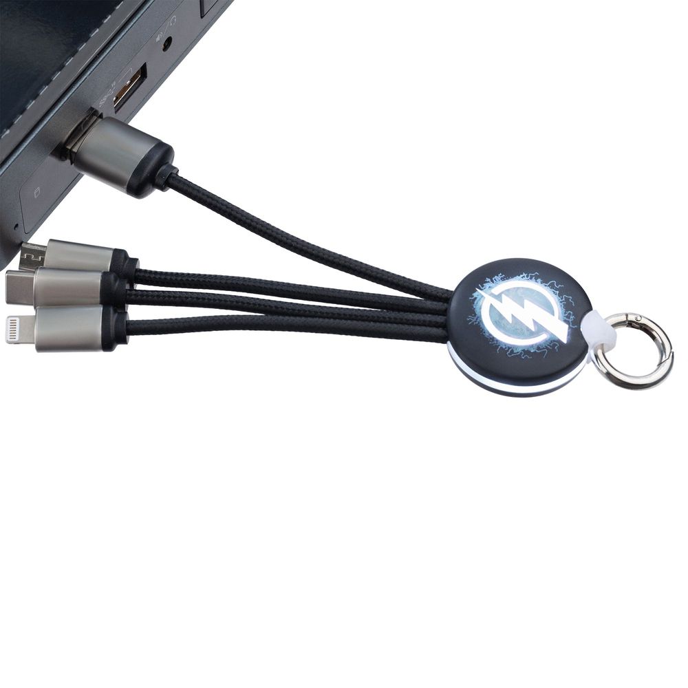 Кабель-брелок с подсветкой логотипа Lite Omniline-1