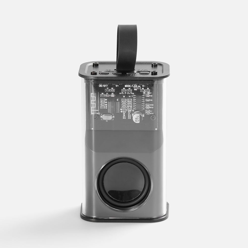 Bluetooth-колонка с подсветкой Groove, серая-2