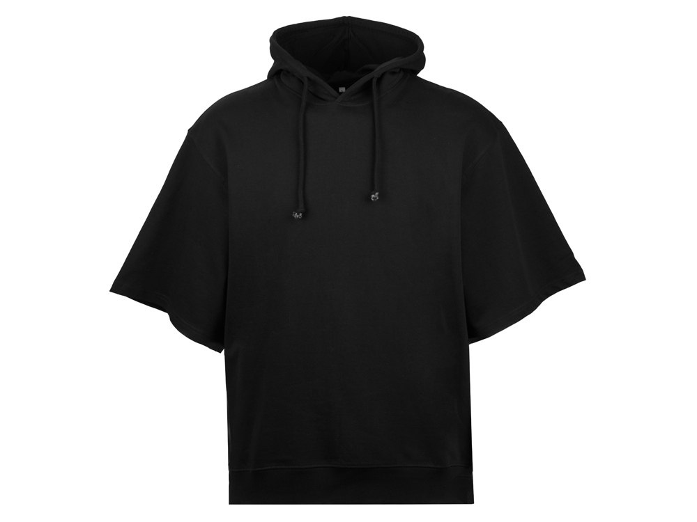 Худи оверсайз с коротким рукавом Warsaw унисекс, черный-10