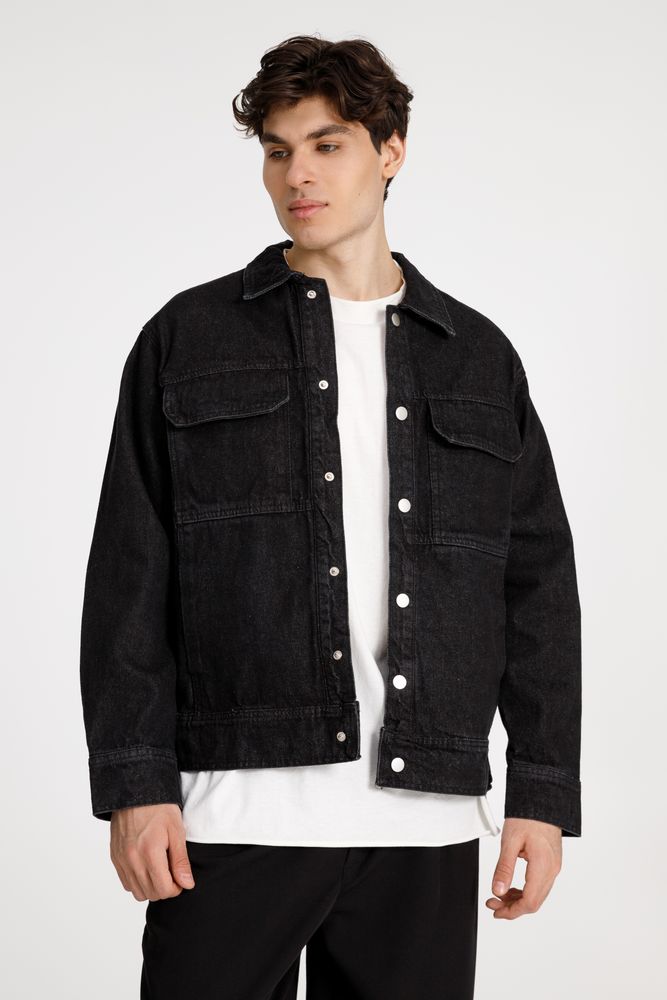 Куртка джинсовая O2, черная-2