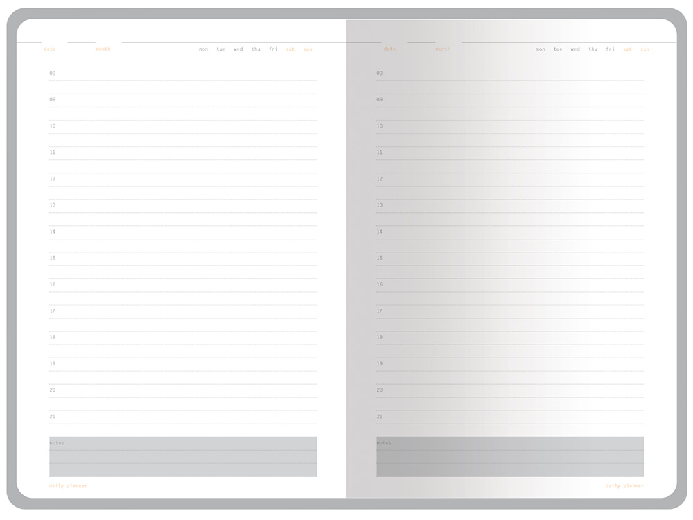 Ежедневник А5 недатированный Mercury, оранжевый-4