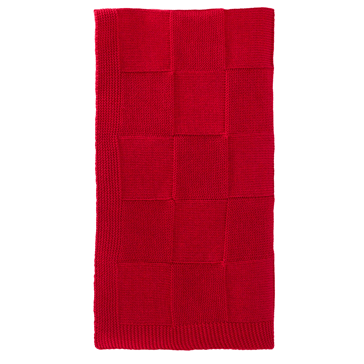 Плед Cella вязаный, красный (без подарочной коробки)-1