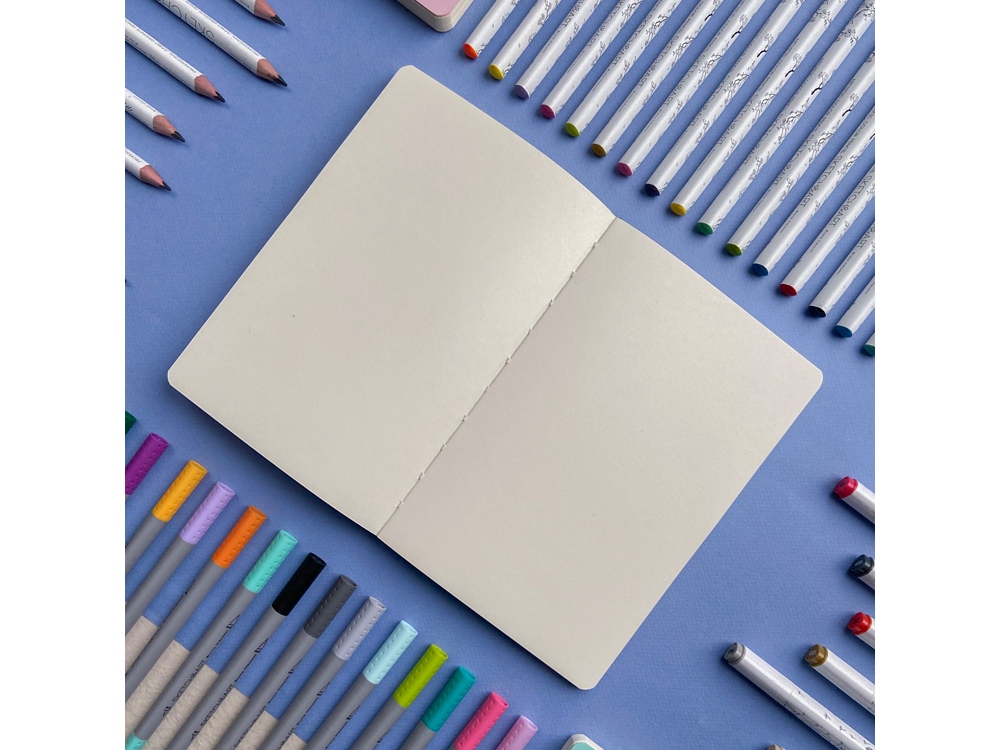 Скетчбук Sketch & Art в мягком переплете 140х210 мм, 100 л. бежевой бумаги 100 гр., мятный-4