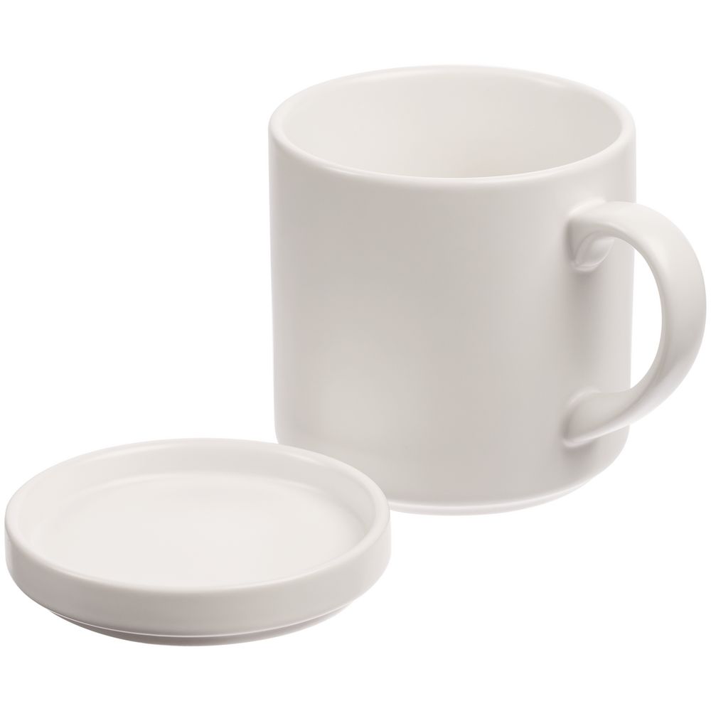 Кружка с подогревом и беспроводной зарядкой dualBase plus, белая-3