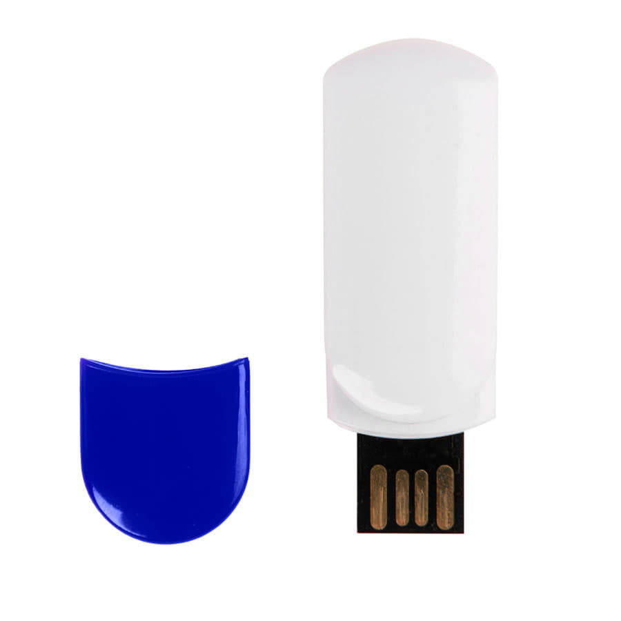 USB flash-карта "Alma" (8Гб), белый, синий-3