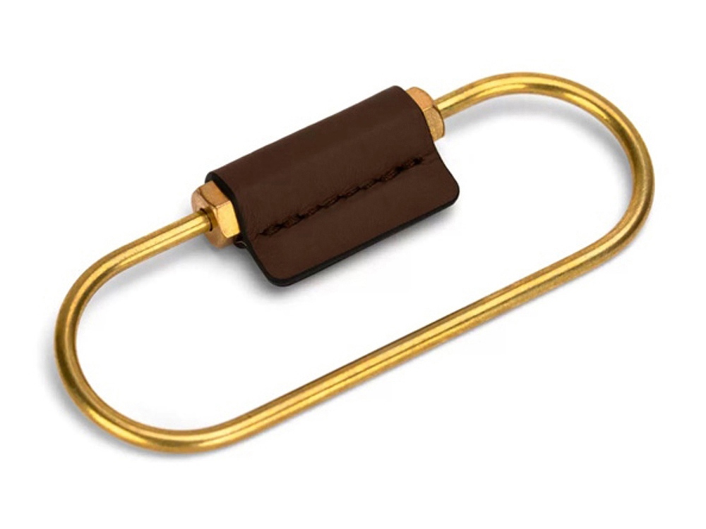 Карабин для ключей Тоне, коричневый-0