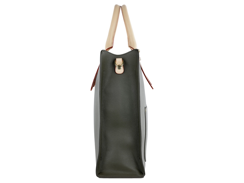 Сумка-шоппер BUGATTI Ella, оливковая, полиуретан, 37х12х31 см-2