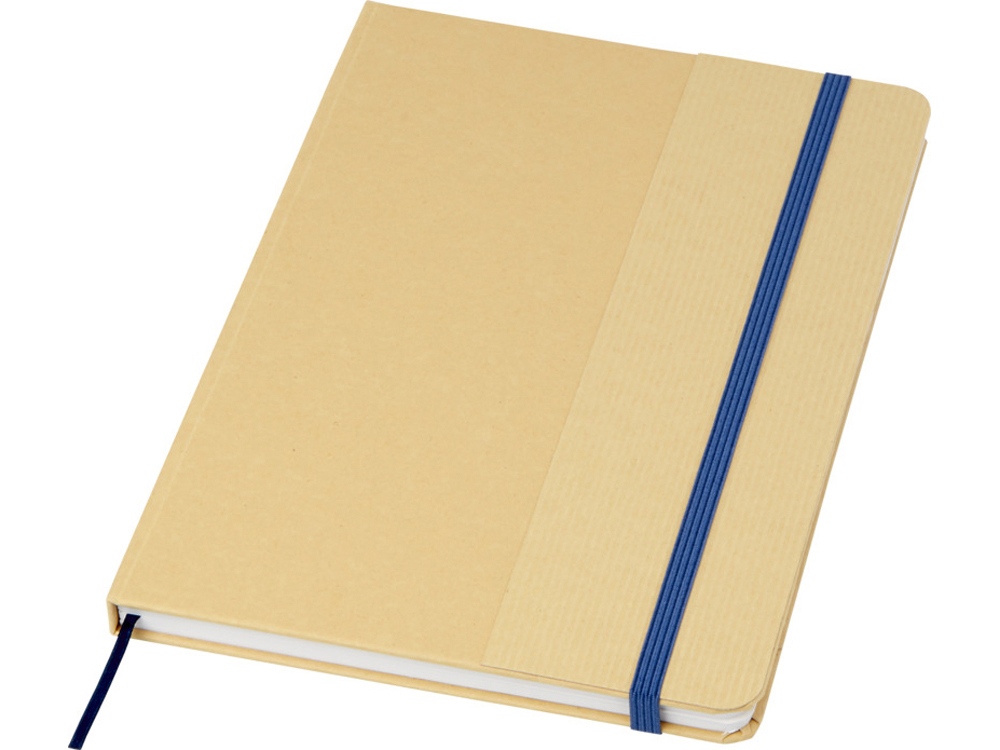 Nelida блокнот формата А5 в твердой обложке из переработанного картона - Синий-0