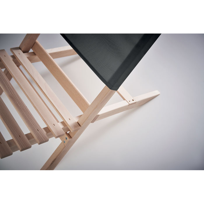 Складной пляжный стул, черный-2