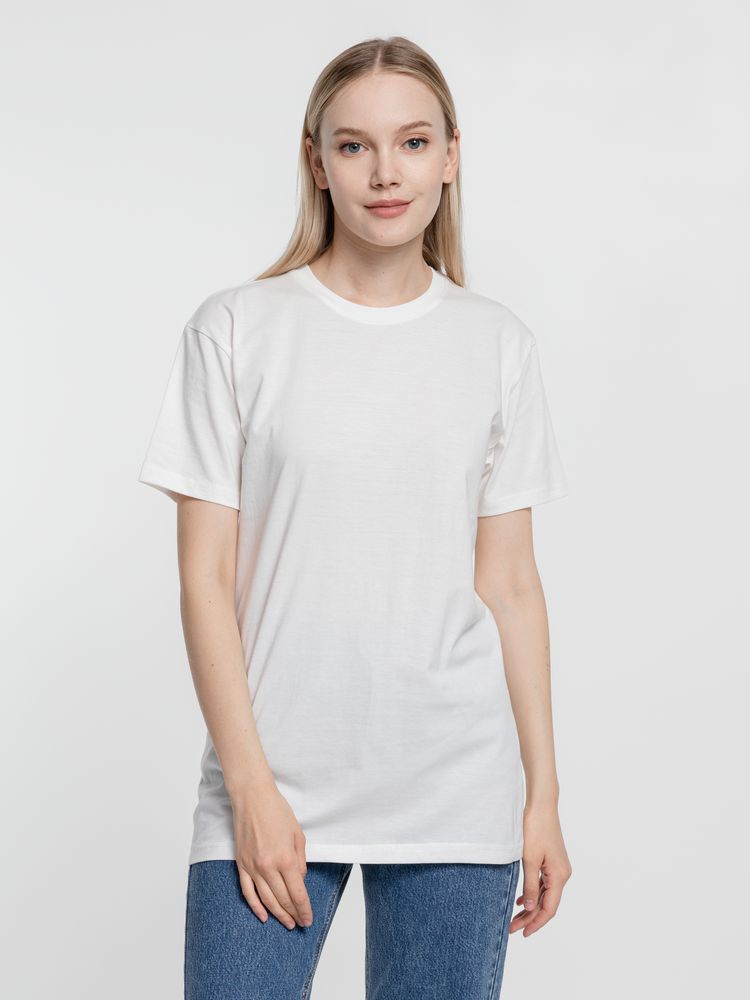 Футболка унисекс T-Bolka 160, белая (теплый оттенок)-4