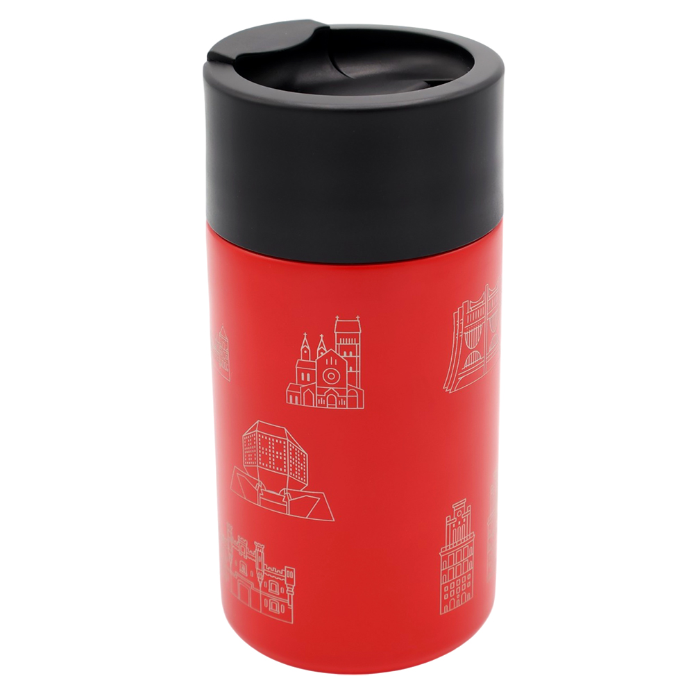 Вакуумная герметичная термокружка Kelly, Красный-3