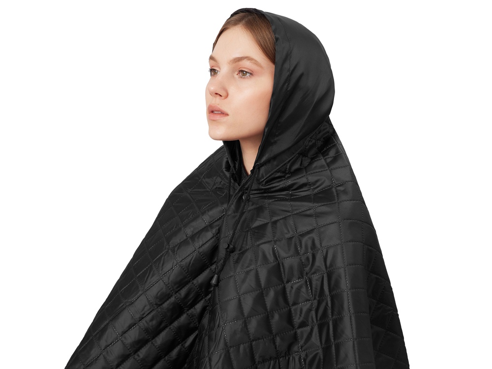 Пончо Cappy с капюшоном на липучке в мешке, черный-4