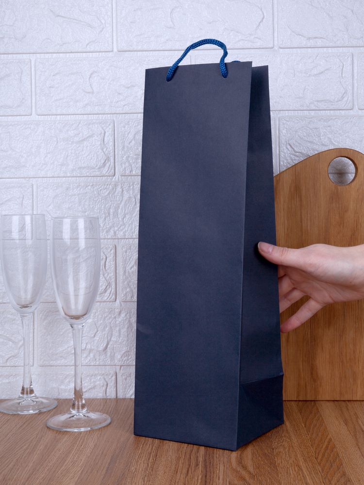 Пакет под бутылку Vindemia, синий-2