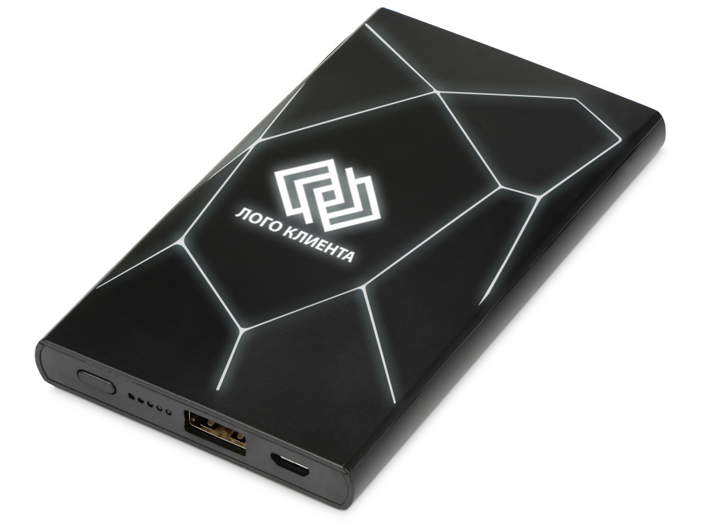 Портативное беспроводное зарядное устройство Geo Wireless, 5000 mAh, черный-1