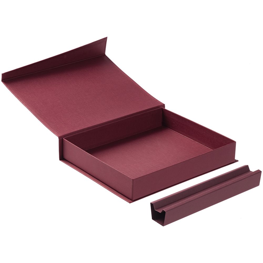 Коробка Duo под ежедневник и ручку, бордовая-1