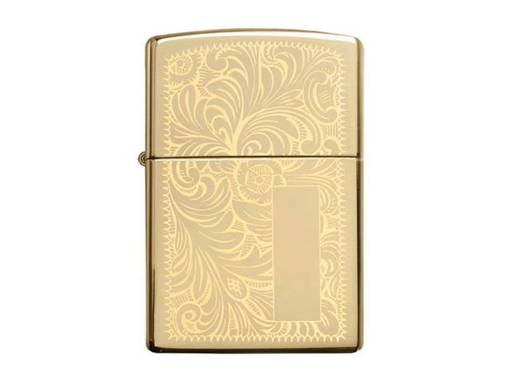 Зажигалка ZIPPO Venetian с покрытием High Polish Brass, латунь/сталь, золотистая, 38x13x57 мм-0