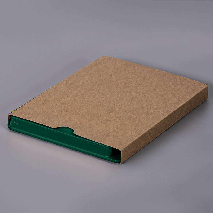 Ежедневник недатированный Solas, формат А5, с магнитом, зеленый, кремовый блок в линейку, зеленый-6