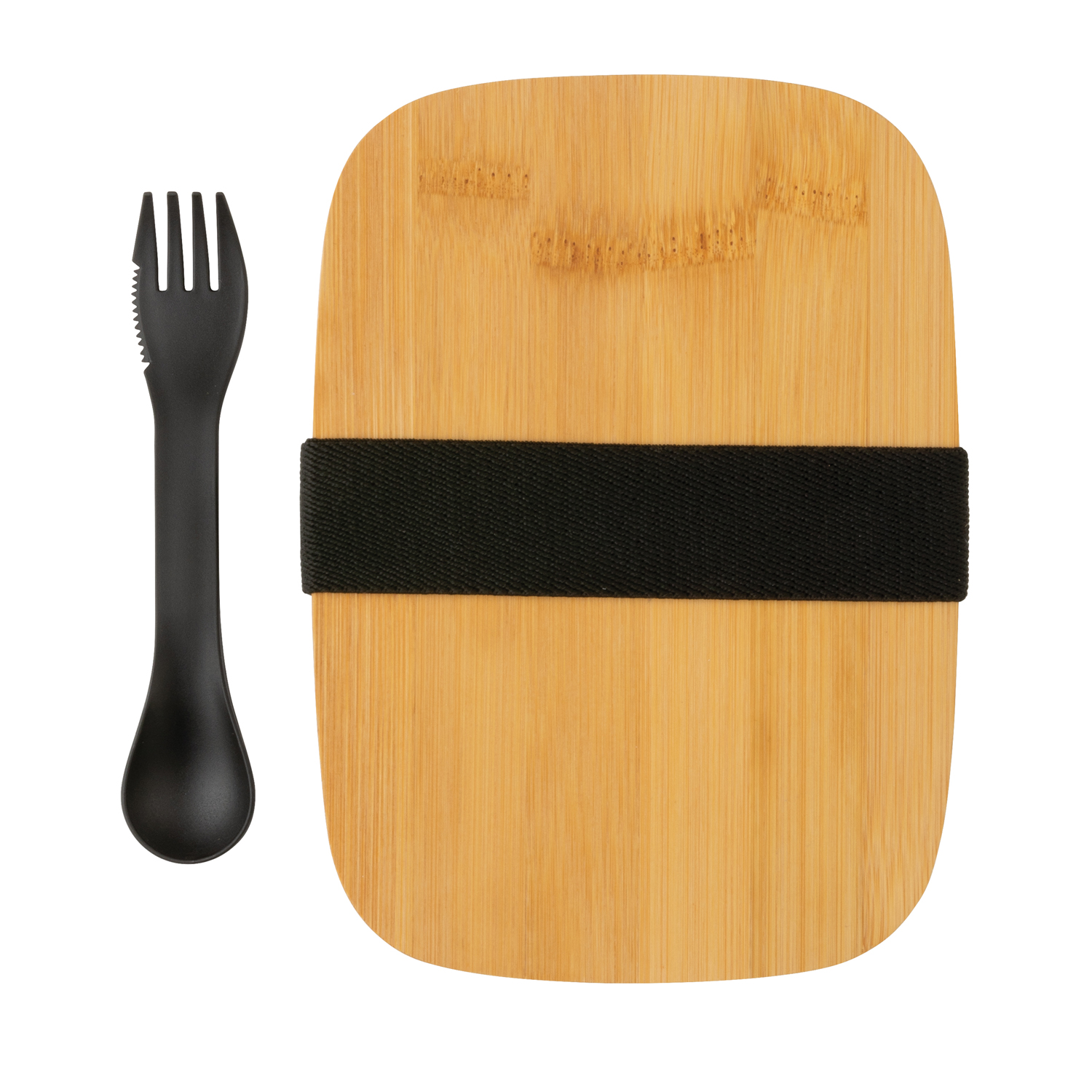 Ланч-бокс из нержавеющей стали с бамбуковой крышкой и столовым прибором-5