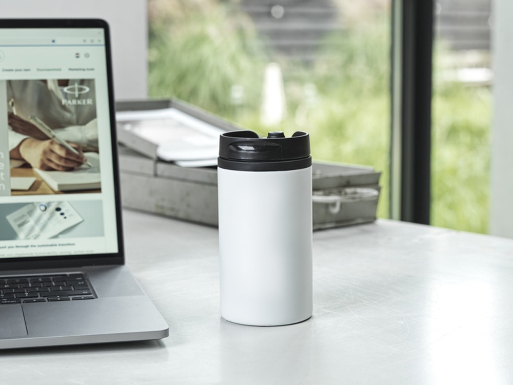 Термостакан Mojave из переработанной нержавеющей стали, сертифицированной по стандарту RCS, объемом 300 мл - Черный-4