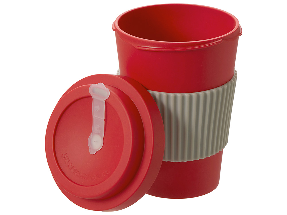 Термокружка Muffin из натуральных волокон, красный-2
