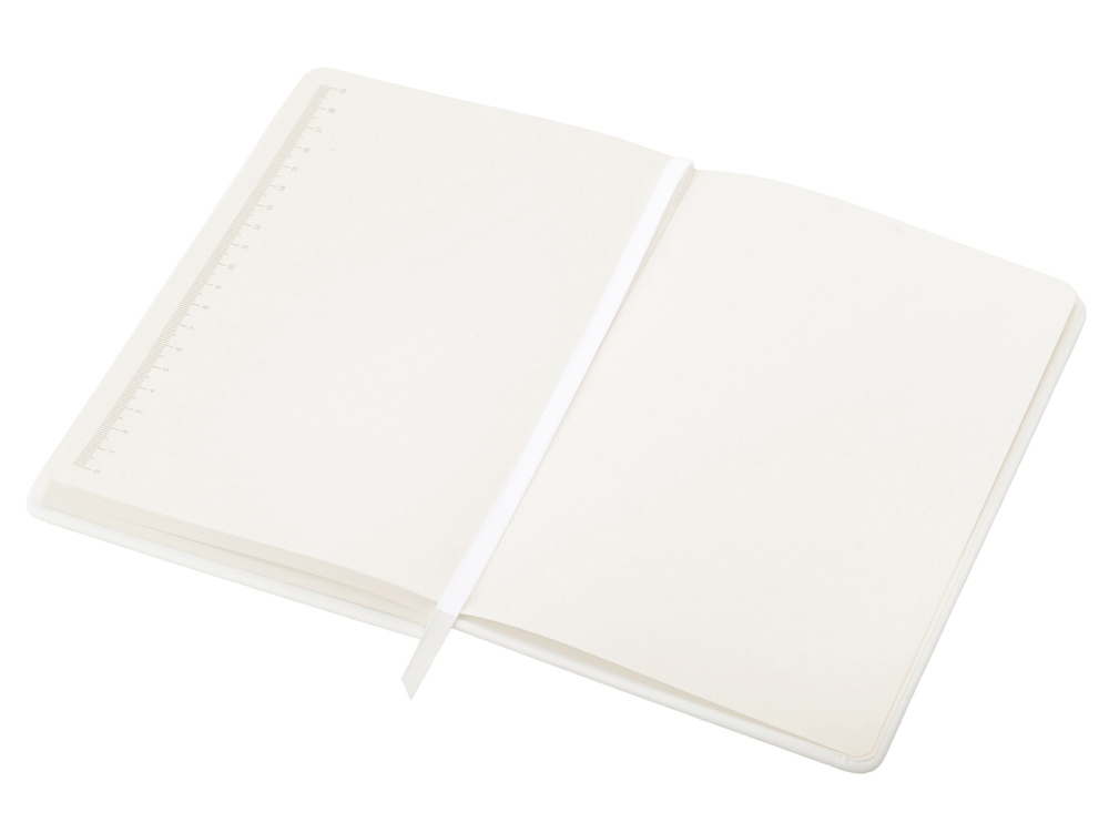 Бизнес-блокнот C2 софт-тач, твердая обложка, 128 листов, белый-4