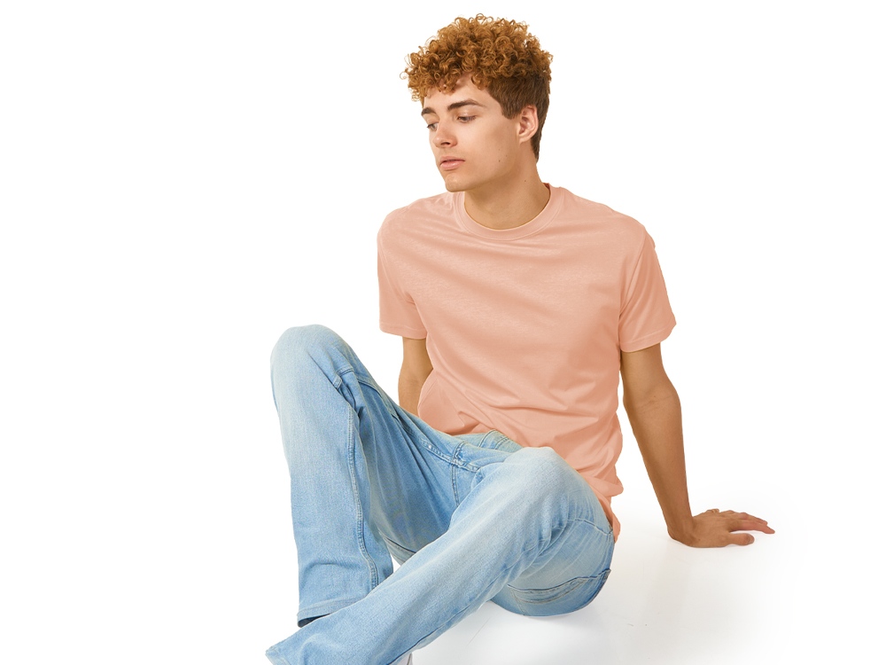 Футболка Heavy Super Club с боковыми швами, мужская, лососевый-1