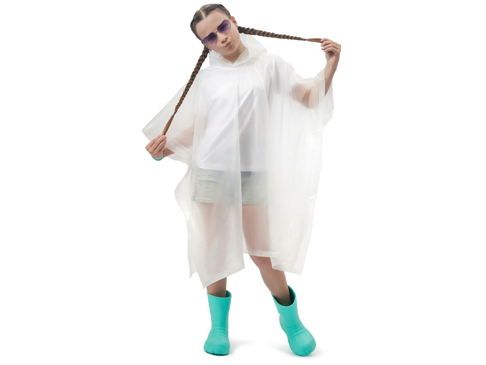 Пончо Hawaii c чехлом детский, белый-1