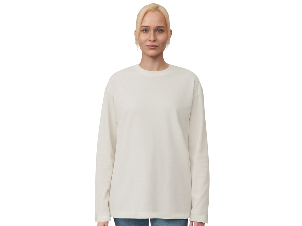 Лонгслив оверсайз Berlin унисекс, молочный-2