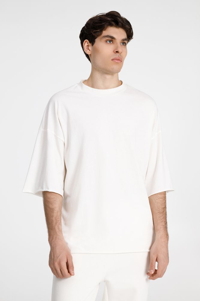 Футболка унисекс оверсайз T1, молочно-белая-0