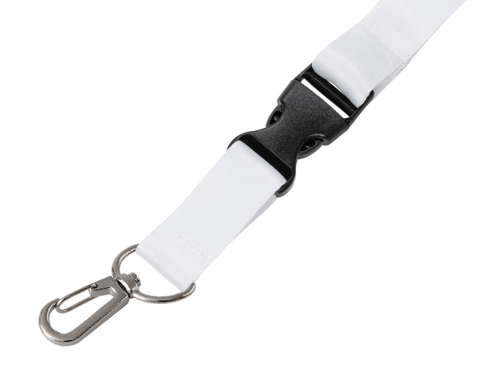 Ланъярд 2 см под сублимацию с карабином, межуровневым замком и замком обрыва, серебристый-3