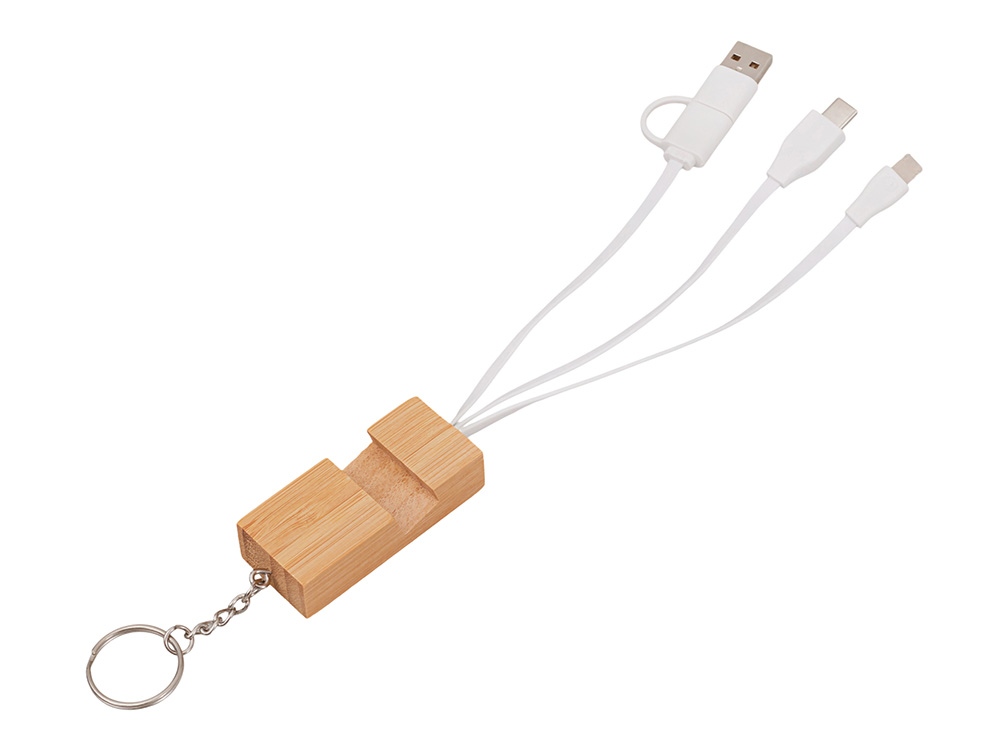 Универсальный кабель с подставкой 4-в-1 Unicable, белый-0