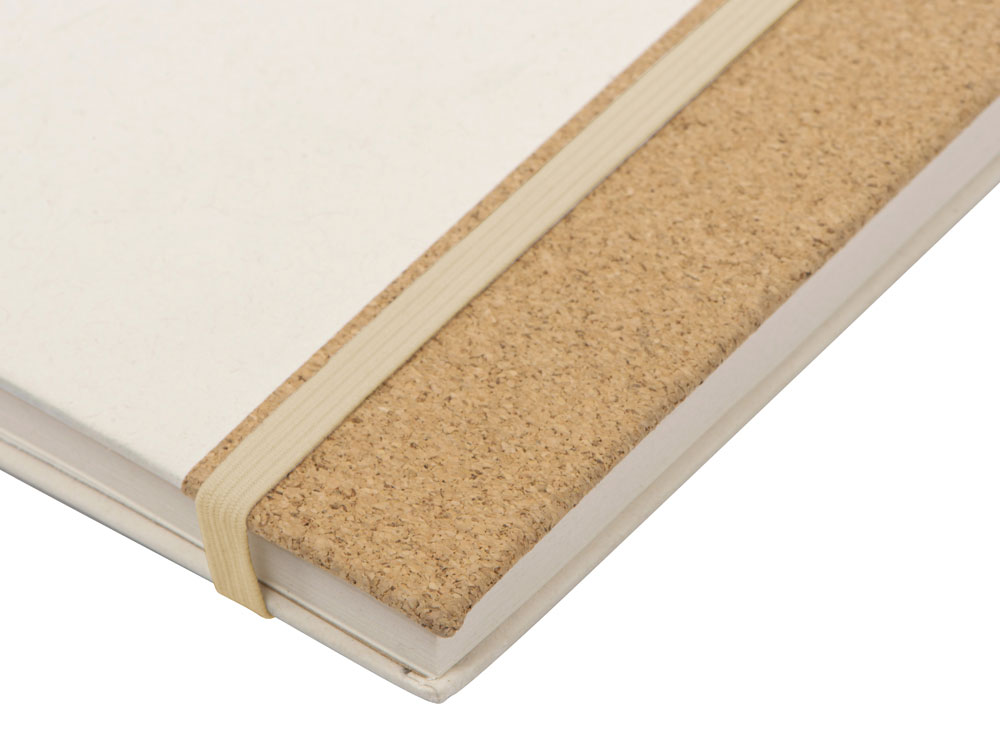 Блокнот из молочной бумаги и пробки A5 Milky, натуральный-3