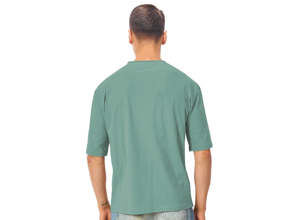 Футболка оверсайз Liyon унисекс, пыльно-бирюзовый-4