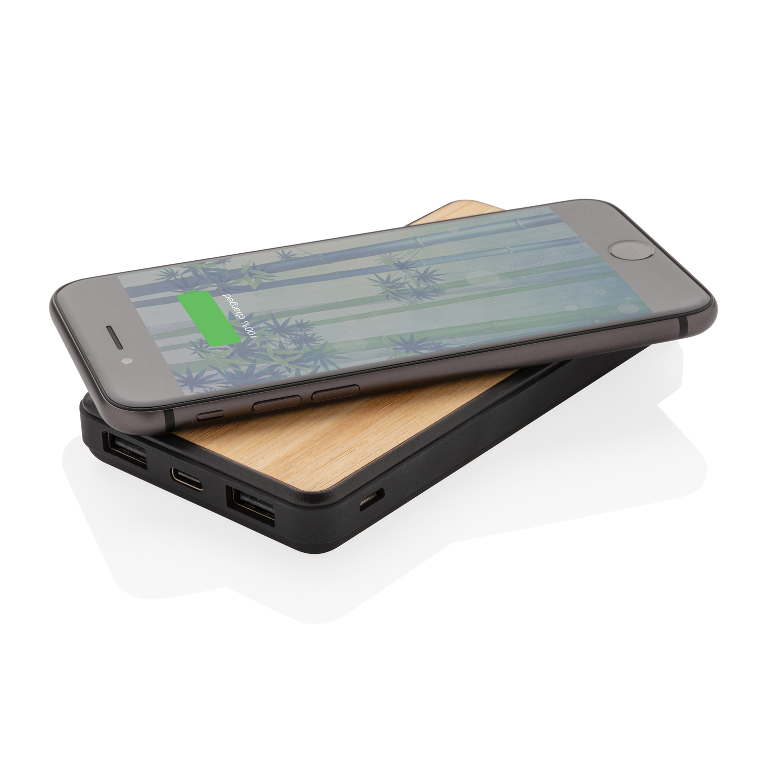 Внешний аккумулятор из переработанного пластика RCS с функцией беспроводной зарядки, 8000 мАч-5