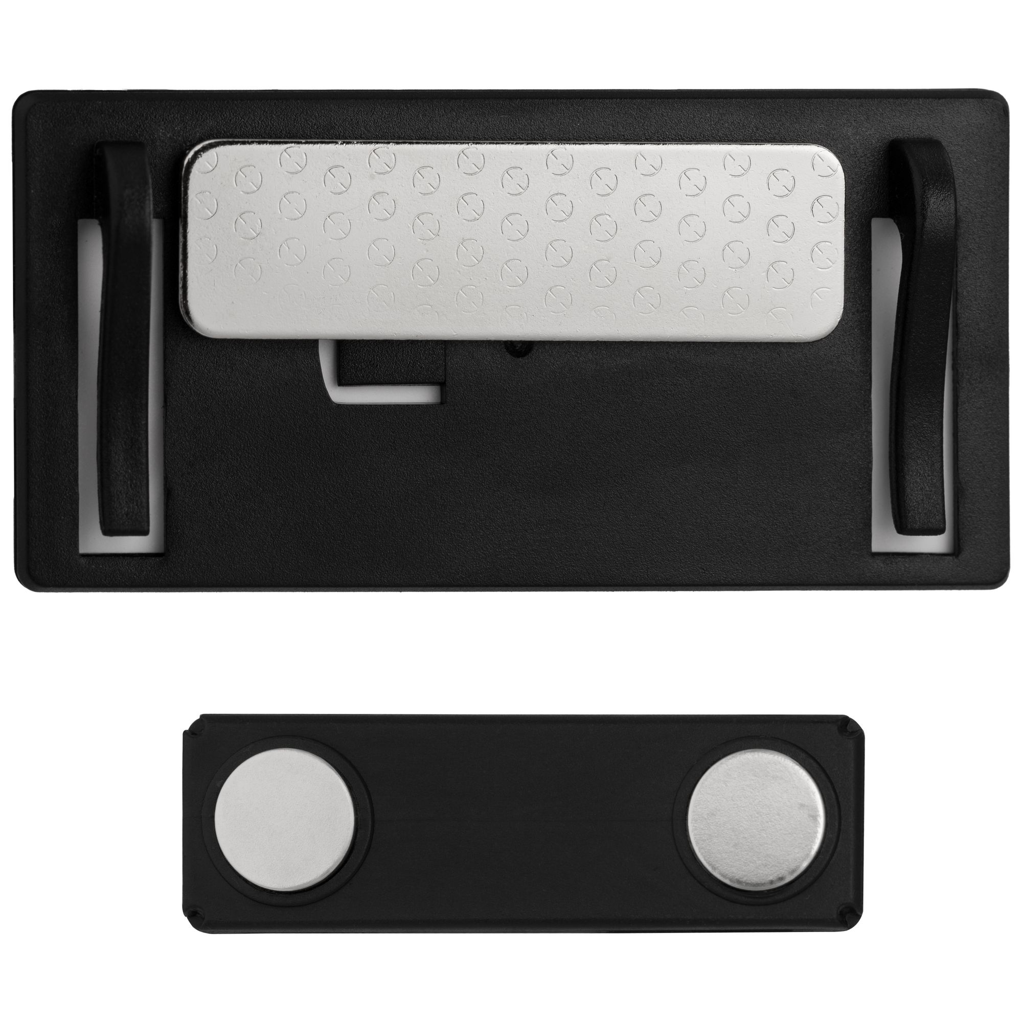 Бейдж Me Silver , Серебристый с чёрным-2