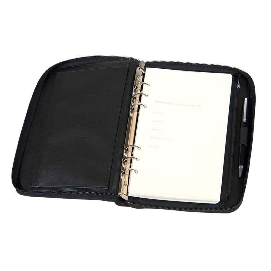 Ежедневник недатированный Chief, A5, на молнии, черный, кремовый блок, подарочная коробка, черный-4