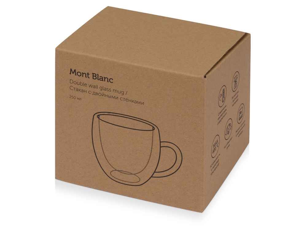 Кружка с двойными стенками Mont Blanc полукруглый, с ручкой 250 мл-4