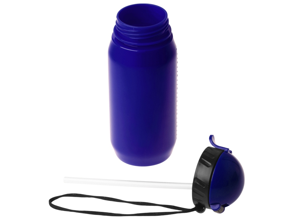 Бутылка для воды с трубочкой Little, 400 мл, синий-4