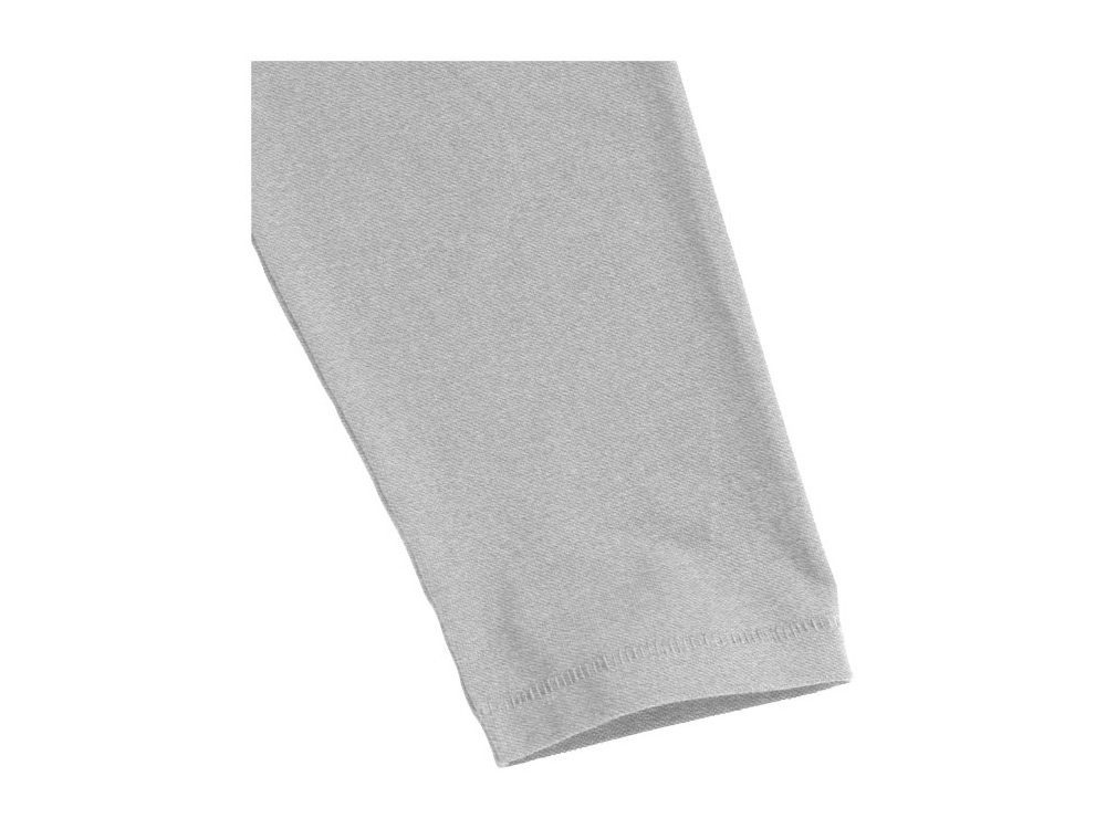 Рубашка поло Oakville мужская с длинным рукавом, серый меланж-5