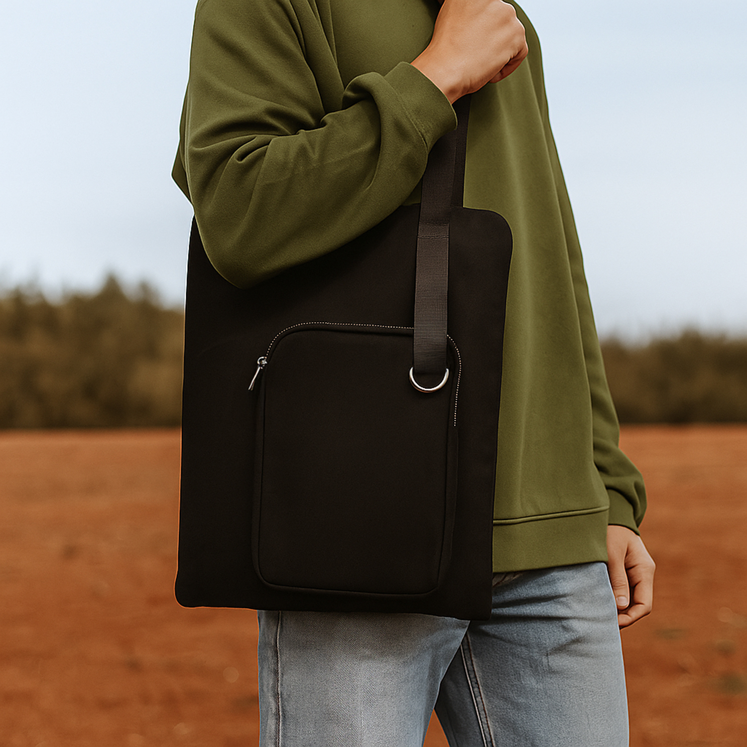 Шоппер Superbag Pocket (черный)-7