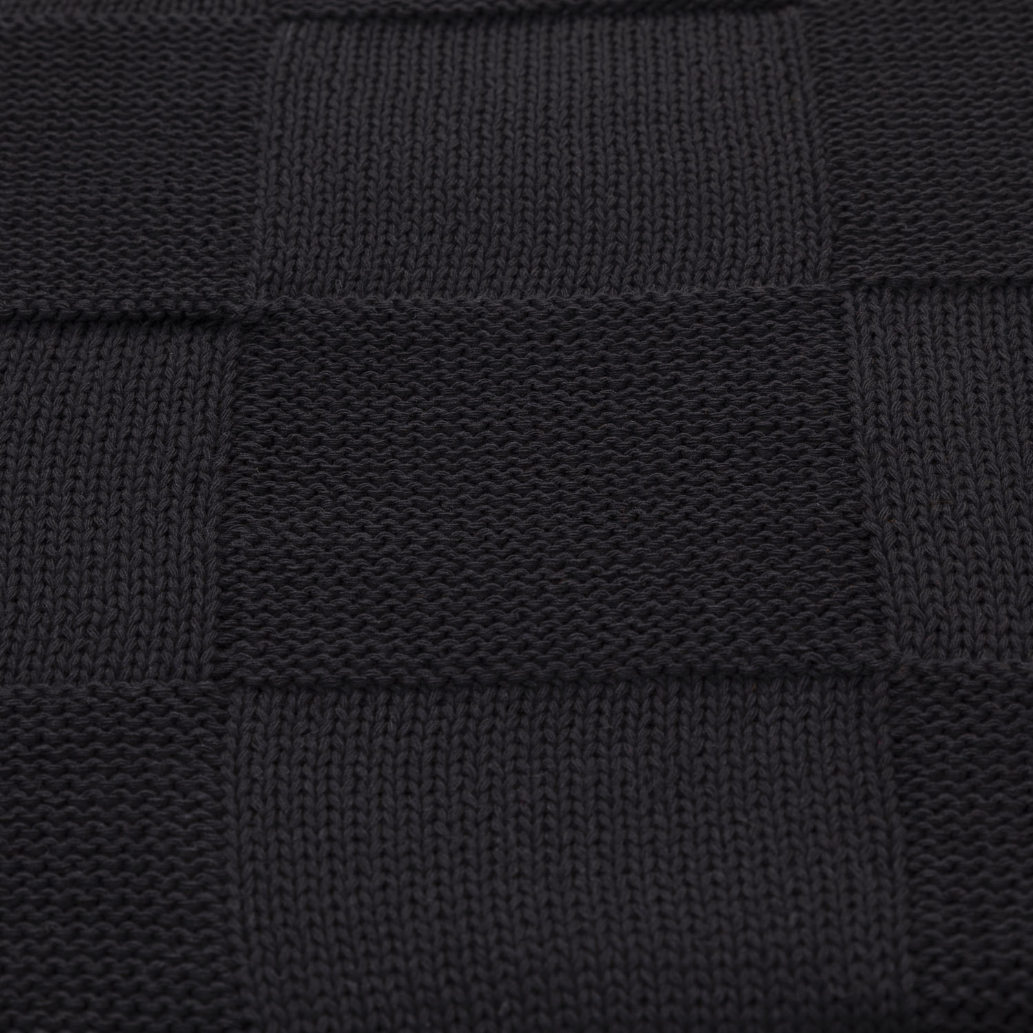 Плед Cella вязаный, черный (без подарочной коробки)-5