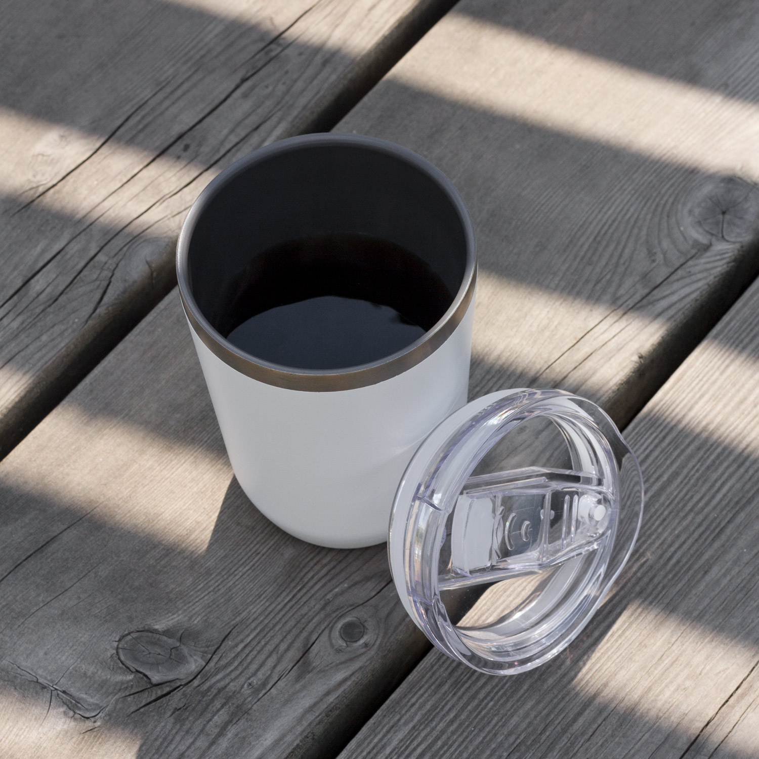 Термокружка вакуумная с керамическим покрытием Арктик (Arctic), белый/серый-5