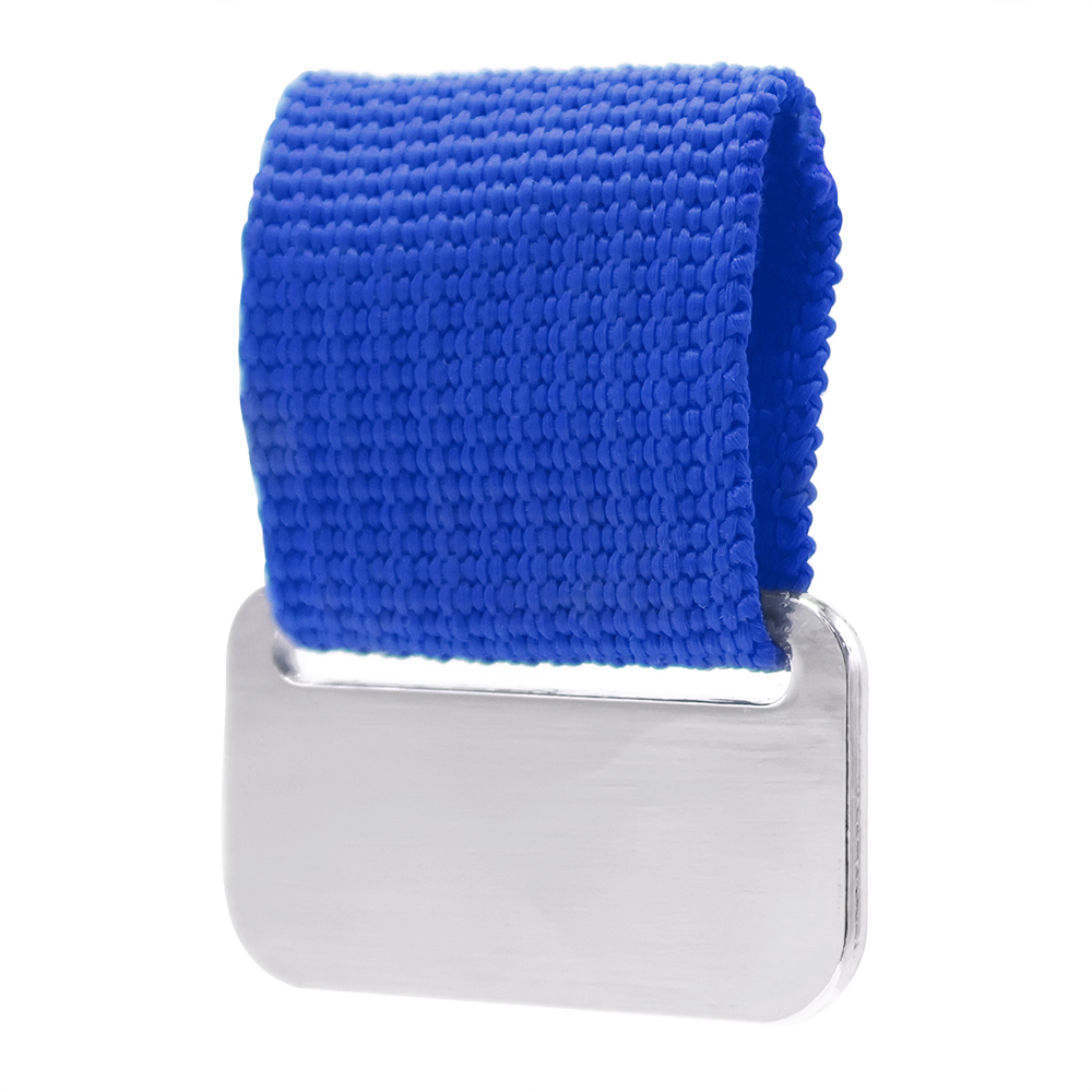 Металлический шильд с цветным ремешком (съёмный), Синий-0